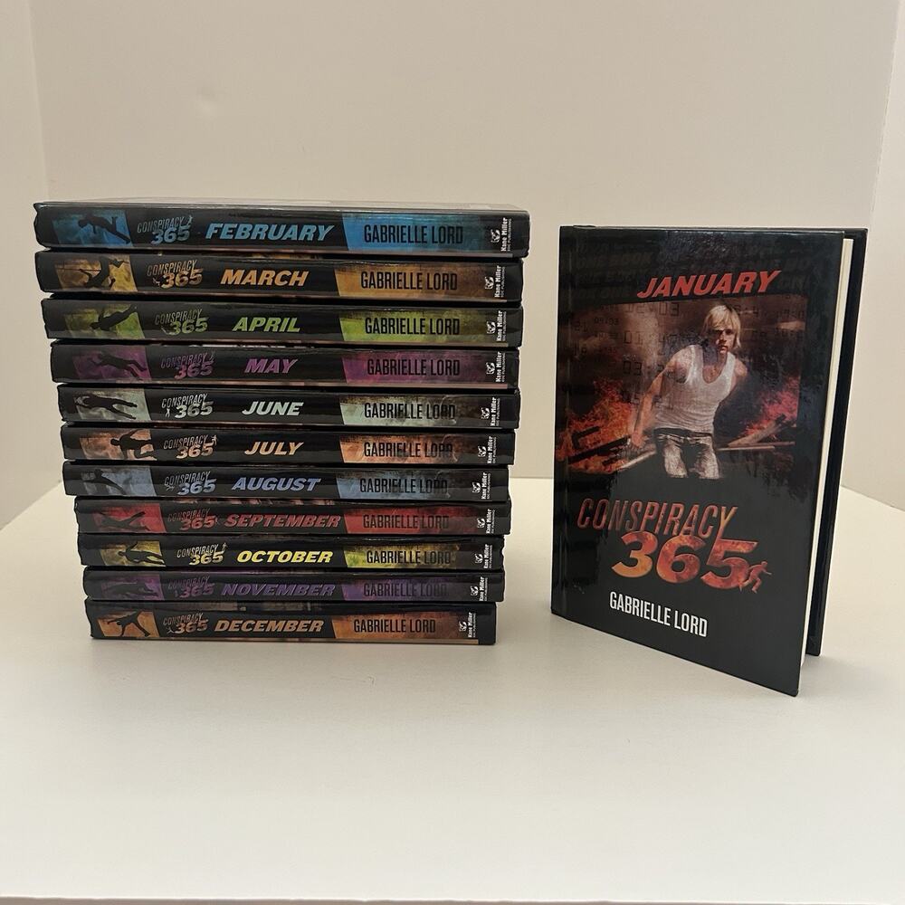 Conspiracy 365 12 Book Set Lot Complete Hardcover Jan. - Dec. Gabrielle Lord
